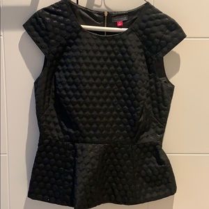 Vince Camuto black peplum top